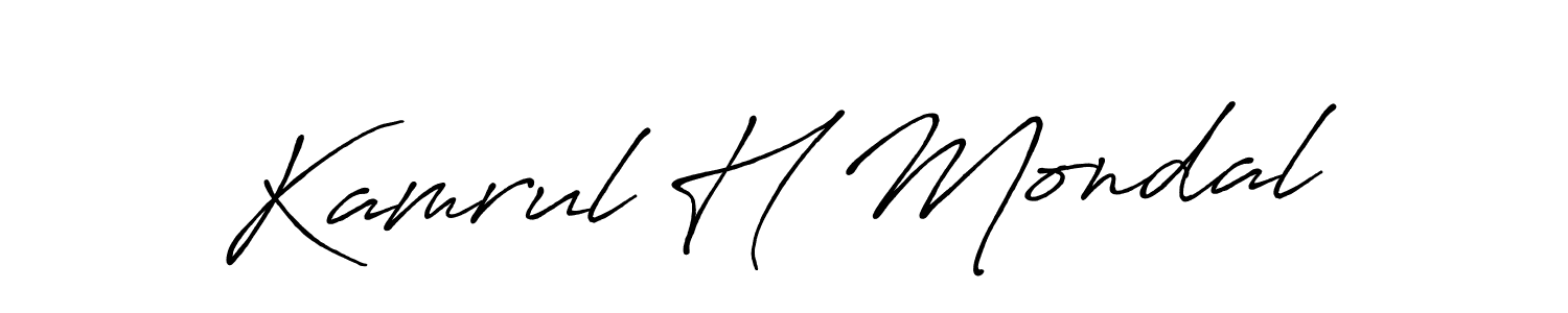 Also You can easily find your signature by using the search form. We will create Kamrul H Mondal name handwritten signature images for you free of cost using Antro_Vectra_Bolder sign style. Kamrul H Mondal signature style 7 images and pictures png