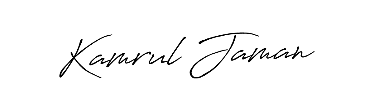 Also we have Kamrul Jaman name is the best signature style. Create professional handwritten signature collection using Antro_Vectra_Bolder autograph style. Kamrul Jaman signature style 7 images and pictures png