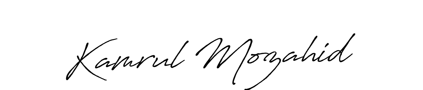 You should practise on your own different ways (Antro_Vectra_Bolder) to write your name (Kamrul Mozahid) in signature. don't let someone else do it for you. Kamrul Mozahid signature style 7 images and pictures png