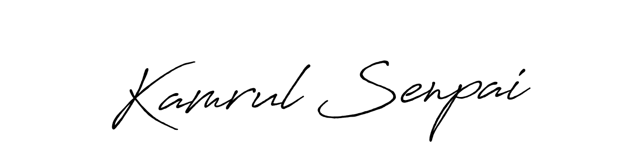 How to make Kamrul Senpai signature? Antro_Vectra_Bolder is a professional autograph style. Create handwritten signature for Kamrul Senpai name. Kamrul Senpai signature style 7 images and pictures png