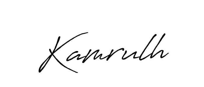 Make a beautiful signature design for name Kamrulh. With this signature (Antro_Vectra_Bolder) style, you can create a handwritten signature for free. Kamrulh signature style 7 images and pictures png