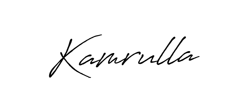 The best way (Antro_Vectra_Bolder) to make a short signature is to pick only two or three words in your name. The name Kamrulla include a total of six letters. For converting this name. Kamrulla signature style 7 images and pictures png