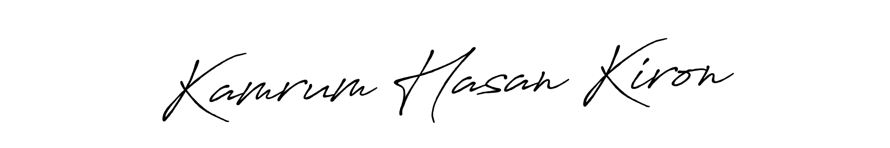 How to make Kamrum Hasan Kiron signature? Antro_Vectra_Bolder is a professional autograph style. Create handwritten signature for Kamrum Hasan Kiron name. Kamrum Hasan Kiron signature style 7 images and pictures png