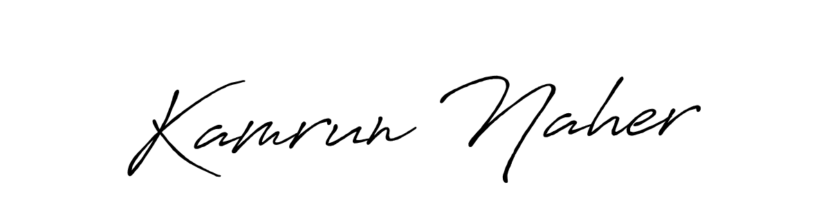 if you are searching for the best signature style for your name Kamrun Naher. so please give up your signature search. here we have designed multiple signature styles  using Antro_Vectra_Bolder. Kamrun Naher signature style 7 images and pictures png