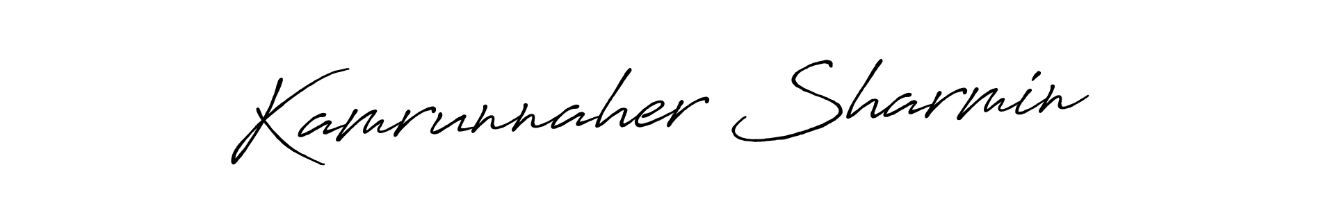 Use a signature maker to create a handwritten signature online. With this signature software, you can design (Antro_Vectra_Bolder) your own signature for name Kamrunnaher Sharmin. Kamrunnaher Sharmin signature style 7 images and pictures png