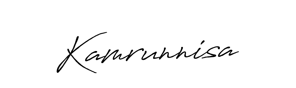 Kamrunnisa stylish signature style. Best Handwritten Sign (Antro_Vectra_Bolder) for my name. Handwritten Signature Collection Ideas for my name Kamrunnisa. Kamrunnisa signature style 7 images and pictures png