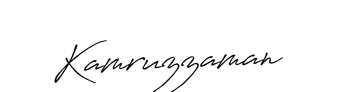 Make a beautiful signature design for name Kamruzzaman. With this signature (Antro_Vectra_Bolder) style, you can create a handwritten signature for free. Kamruzzaman signature style 7 images and pictures png