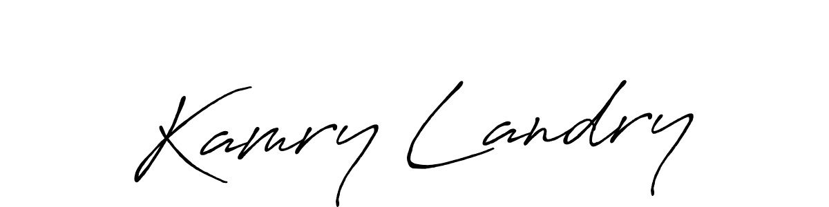 How to make Kamry Landry signature? Antro_Vectra_Bolder is a professional autograph style. Create handwritten signature for Kamry Landry name. Kamry Landry signature style 7 images and pictures png