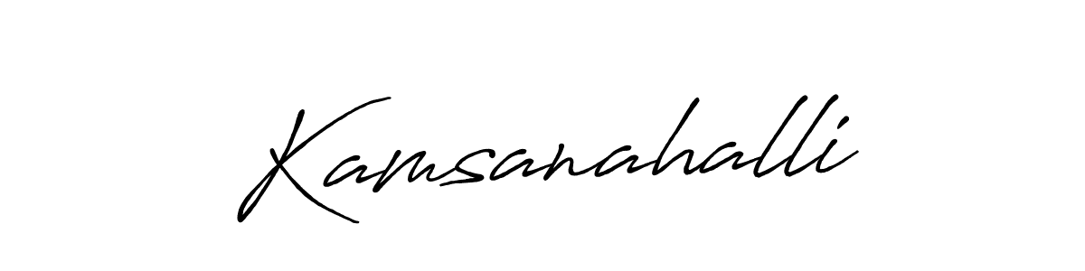 if you are searching for the best signature style for your name Kamsanahalli. so please give up your signature search. here we have designed multiple signature styles  using Antro_Vectra_Bolder. Kamsanahalli signature style 7 images and pictures png