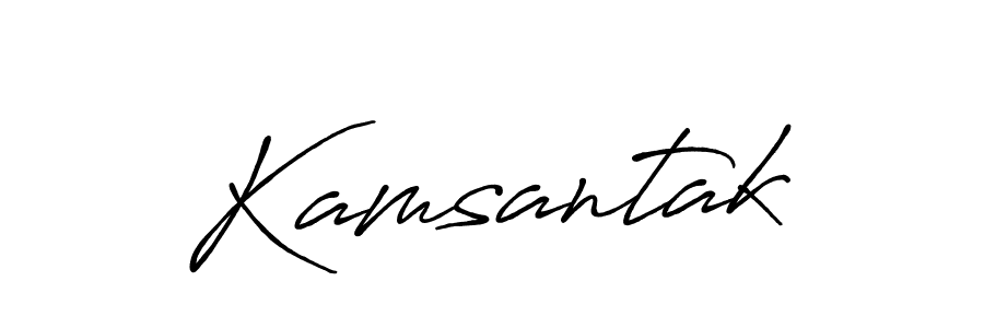 Also we have Kamsantak name is the best signature style. Create professional handwritten signature collection using Antro_Vectra_Bolder autograph style. Kamsantak signature style 7 images and pictures png