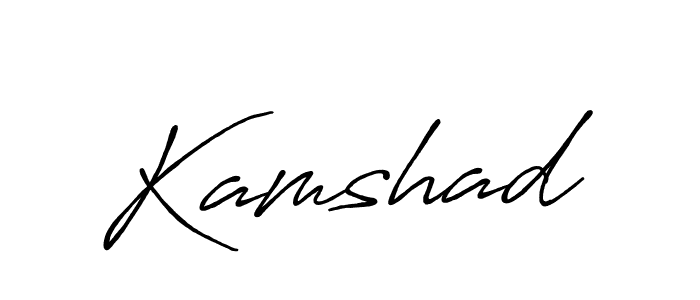 Use a signature maker to create a handwritten signature online. With this signature software, you can design (Antro_Vectra_Bolder) your own signature for name Kamshad. Kamshad signature style 7 images and pictures png