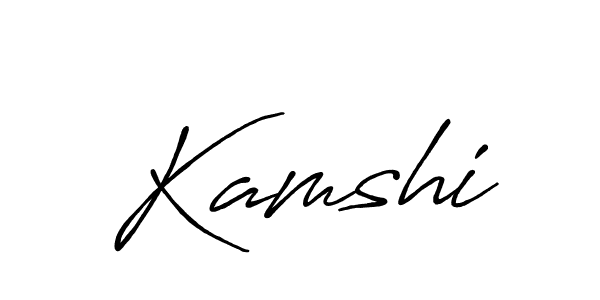 How to make Kamshi name signature. Use Antro_Vectra_Bolder style for creating short signs online. This is the latest handwritten sign. Kamshi signature style 7 images and pictures png