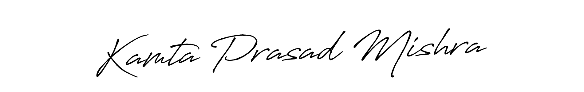 Make a beautiful signature design for name Kamta Prasad Mishra. With this signature (Antro_Vectra_Bolder) style, you can create a handwritten signature for free. Kamta Prasad Mishra signature style 7 images and pictures png