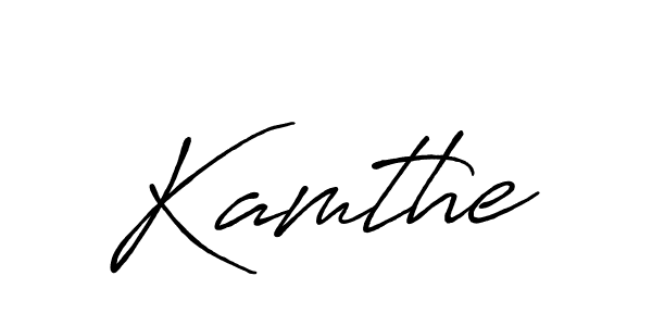 Create a beautiful signature design for name Kamthe. With this signature (Antro_Vectra_Bolder) fonts, you can make a handwritten signature for free. Kamthe signature style 7 images and pictures png