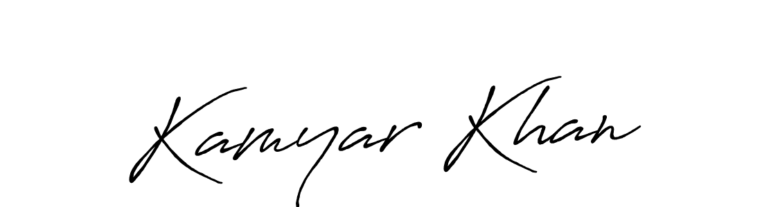 How to make Kamyar Khan signature? Antro_Vectra_Bolder is a professional autograph style. Create handwritten signature for Kamyar Khan name. Kamyar Khan signature style 7 images and pictures png