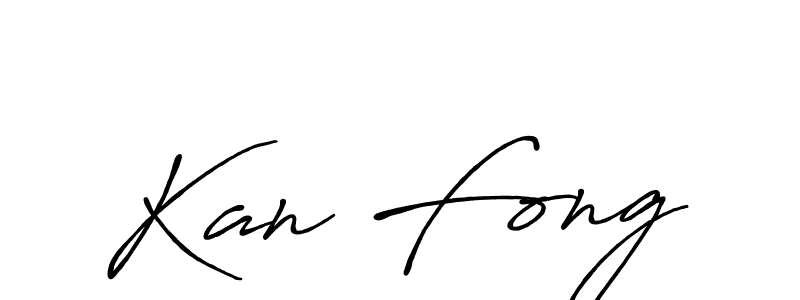 Kan Fong stylish signature style. Best Handwritten Sign (Antro_Vectra_Bolder) for my name. Handwritten Signature Collection Ideas for my name Kan Fong. Kan Fong signature style 7 images and pictures png