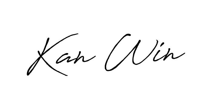 You should practise on your own different ways (Antro_Vectra_Bolder) to write your name (Kan Win) in signature. don't let someone else do it for you. Kan Win signature style 7 images and pictures png