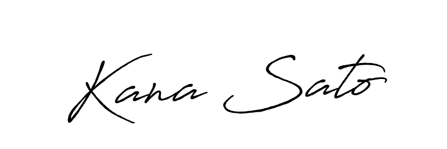 Create a beautiful signature design for name Kana Sato. With this signature (Antro_Vectra_Bolder) fonts, you can make a handwritten signature for free. Kana Sato signature style 7 images and pictures png