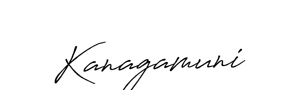 How to make Kanagamuni signature? Antro_Vectra_Bolder is a professional autograph style. Create handwritten signature for Kanagamuni name. Kanagamuni signature style 7 images and pictures png