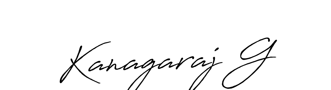 The best way (Antro_Vectra_Bolder) to make a short signature is to pick only two or three words in your name. The name Kanagaraj G include a total of six letters. For converting this name. Kanagaraj G signature style 7 images and pictures png