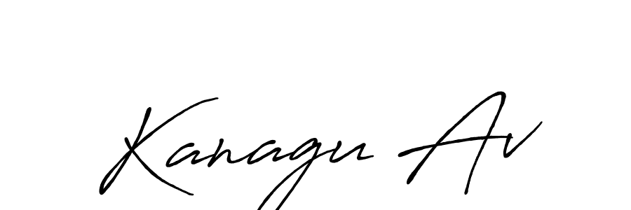 Make a beautiful signature design for name Kanagu Av. With this signature (Antro_Vectra_Bolder) style, you can create a handwritten signature for free. Kanagu Av signature style 7 images and pictures png