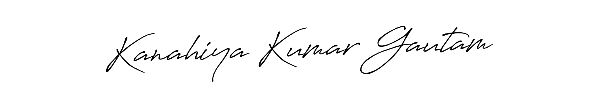 Use a signature maker to create a handwritten signature online. With this signature software, you can design (Antro_Vectra_Bolder) your own signature for name Kanahiya Kumar Gautam. Kanahiya Kumar Gautam signature style 7 images and pictures png