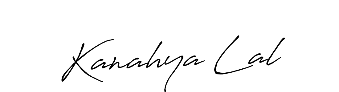 Design your own signature with our free online signature maker. With this signature software, you can create a handwritten (Antro_Vectra_Bolder) signature for name Kanahya Lal. Kanahya Lal signature style 7 images and pictures png