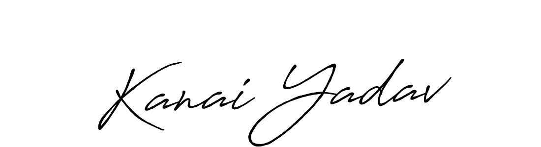 Create a beautiful signature design for name Kanai Yadav. With this signature (Antro_Vectra_Bolder) fonts, you can make a handwritten signature for free. Kanai Yadav signature style 7 images and pictures png