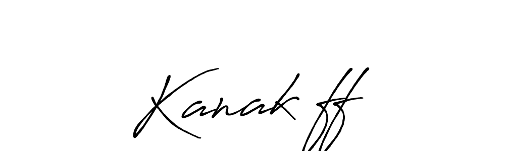 Make a beautiful signature design for name Kanak❤ff. With this signature (Antro_Vectra_Bolder) style, you can create a handwritten signature for free. Kanak❤ff signature style 7 images and pictures png