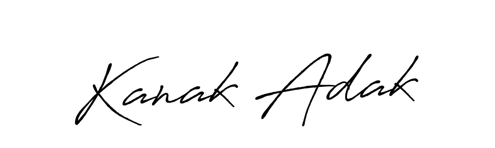 Use a signature maker to create a handwritten signature online. With this signature software, you can design (Antro_Vectra_Bolder) your own signature for name Kanak Adak. Kanak Adak signature style 7 images and pictures png