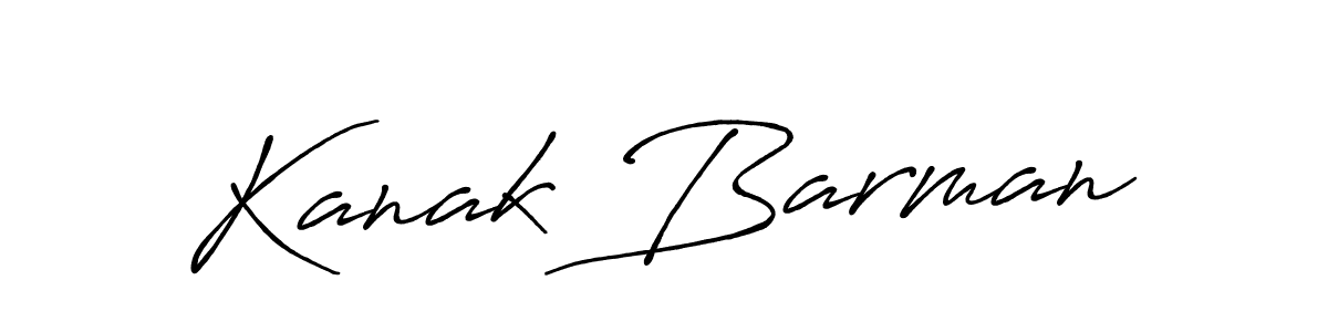 How to make Kanak Barman name signature. Use Antro_Vectra_Bolder style for creating short signs online. This is the latest handwritten sign. Kanak Barman signature style 7 images and pictures png