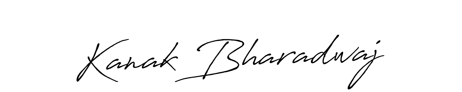 Make a beautiful signature design for name Kanak Bharadwaj. With this signature (Antro_Vectra_Bolder) style, you can create a handwritten signature for free. Kanak Bharadwaj signature style 7 images and pictures png