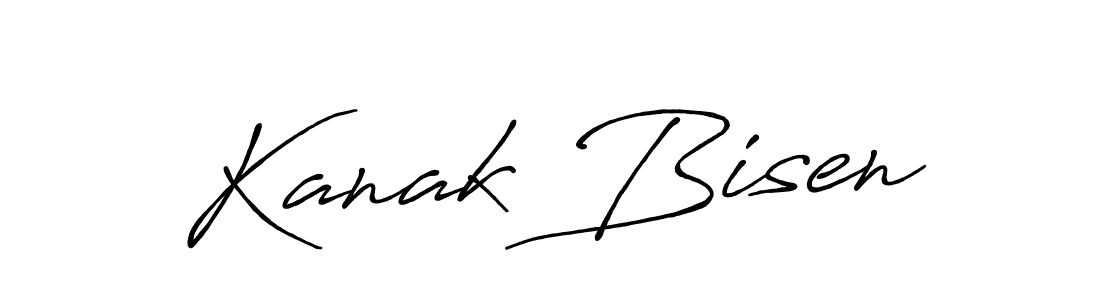 Make a beautiful signature design for name Kanak Bisen. With this signature (Antro_Vectra_Bolder) style, you can create a handwritten signature for free. Kanak Bisen signature style 7 images and pictures png