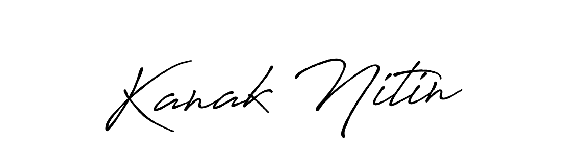 This is the best signature style for the Kanak Nitin name. Also you like these signature font (Antro_Vectra_Bolder). Mix name signature. Kanak Nitin signature style 7 images and pictures png