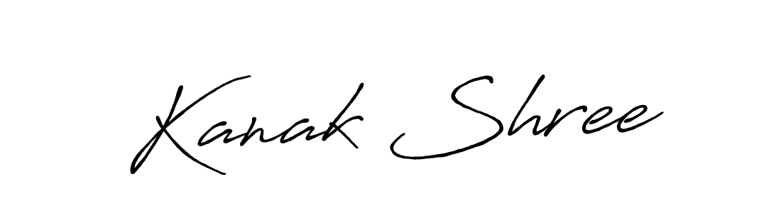 Design your own signature with our free online signature maker. With this signature software, you can create a handwritten (Antro_Vectra_Bolder) signature for name Kanak Shree. Kanak Shree signature style 7 images and pictures png