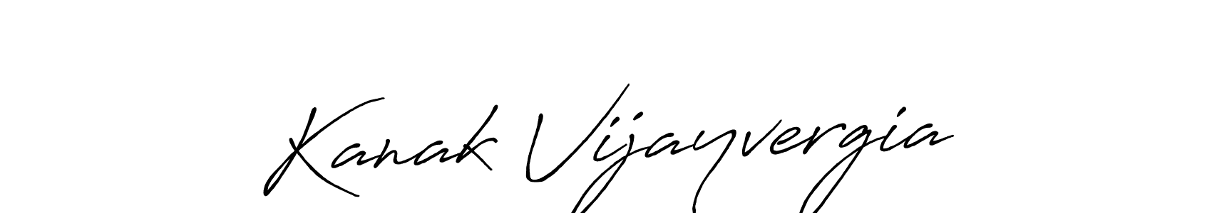 Also we have Kanak Vijayvergia name is the best signature style. Create professional handwritten signature collection using Antro_Vectra_Bolder autograph style. Kanak Vijayvergia signature style 7 images and pictures png