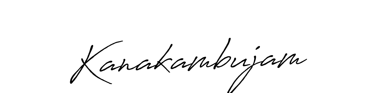 Use a signature maker to create a handwritten signature online. With this signature software, you can design (Antro_Vectra_Bolder) your own signature for name Kanakambujam. Kanakambujam signature style 7 images and pictures png