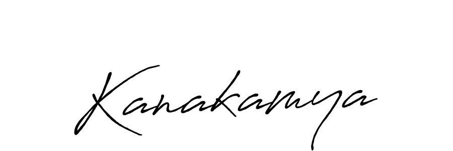 How to make Kanakamya signature? Antro_Vectra_Bolder is a professional autograph style. Create handwritten signature for Kanakamya name. Kanakamya signature style 7 images and pictures png