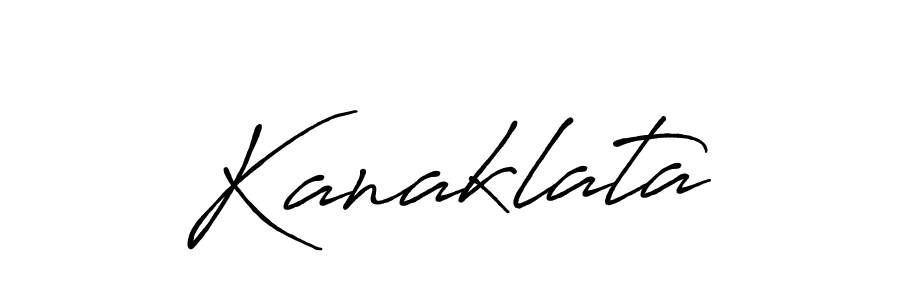 Use a signature maker to create a handwritten signature online. With this signature software, you can design (Antro_Vectra_Bolder) your own signature for name Kanaklata. Kanaklata signature style 7 images and pictures png