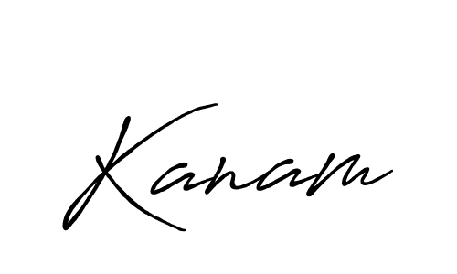 Design your own signature with our free online signature maker. With this signature software, you can create a handwritten (Antro_Vectra_Bolder) signature for name Kanam. Kanam signature style 7 images and pictures png