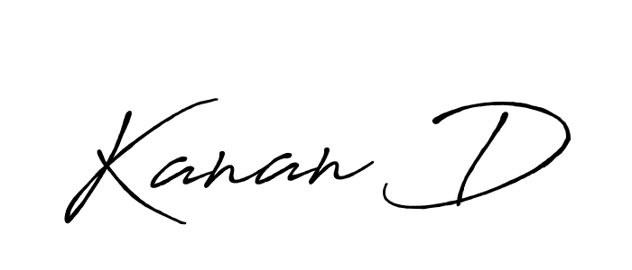 How to make Kanan D signature? Antro_Vectra_Bolder is a professional autograph style. Create handwritten signature for Kanan D name. Kanan D signature style 7 images and pictures png
