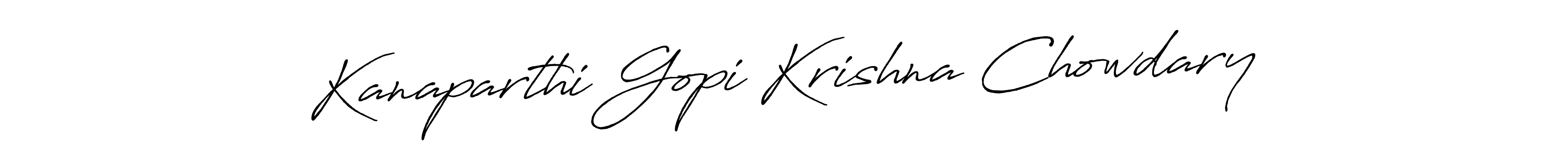 Kanaparthi Gopi Krishna Chowdary stylish signature style. Best Handwritten Sign (Antro_Vectra_Bolder) for my name. Handwritten Signature Collection Ideas for my name Kanaparthi Gopi Krishna Chowdary. Kanaparthi Gopi Krishna Chowdary signature style 7 images and pictures png