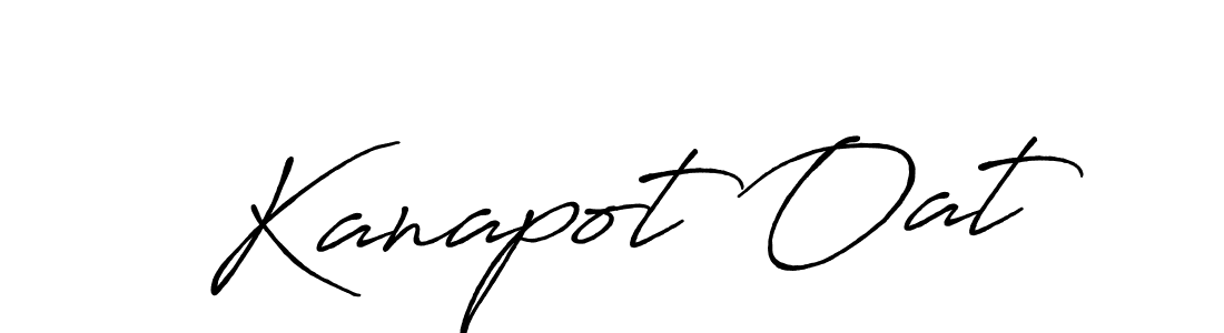 How to make Kanapot Oat signature? Antro_Vectra_Bolder is a professional autograph style. Create handwritten signature for Kanapot Oat name. Kanapot Oat signature style 7 images and pictures png