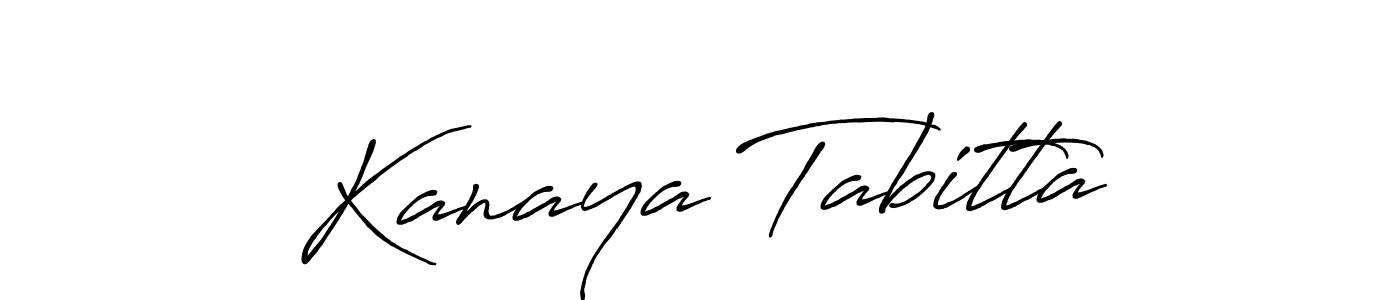 Also we have Kanaya Tabitta name is the best signature style. Create professional handwritten signature collection using Antro_Vectra_Bolder autograph style. Kanaya Tabitta signature style 7 images and pictures png
