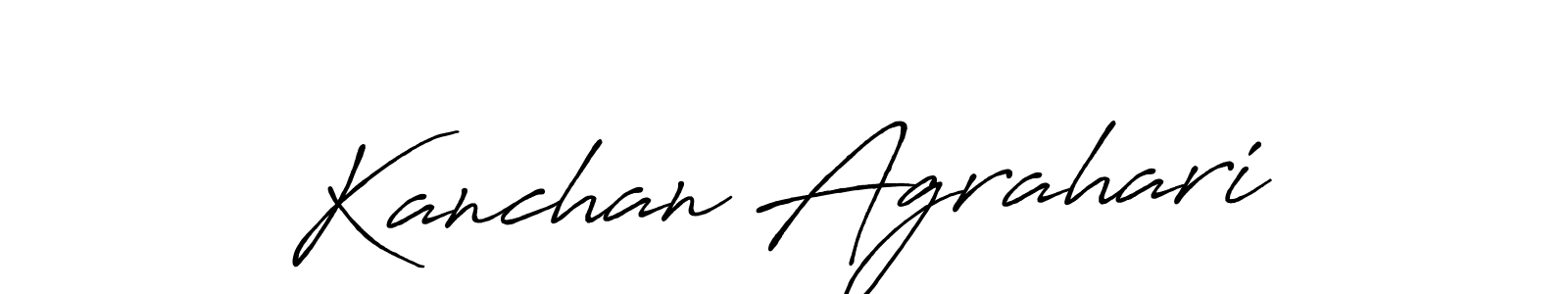 Similarly Antro_Vectra_Bolder is the best handwritten signature design. Signature creator online .You can use it as an online autograph creator for name Kanchan Agrahari. Kanchan Agrahari signature style 7 images and pictures png