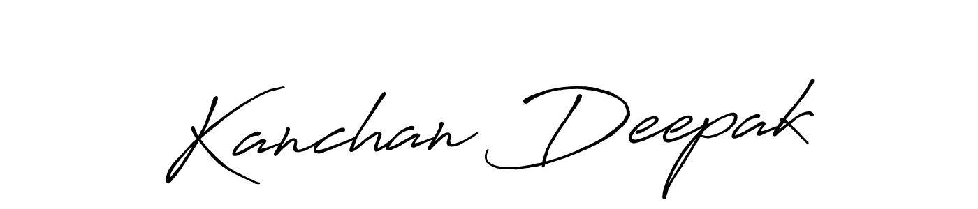 Use a signature maker to create a handwritten signature online. With this signature software, you can design (Antro_Vectra_Bolder) your own signature for name Kanchan Deepak. Kanchan Deepak signature style 7 images and pictures png
