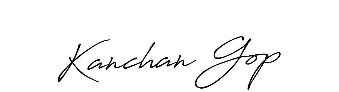 Kanchan Gop stylish signature style. Best Handwritten Sign (Antro_Vectra_Bolder) for my name. Handwritten Signature Collection Ideas for my name Kanchan Gop. Kanchan Gop signature style 7 images and pictures png