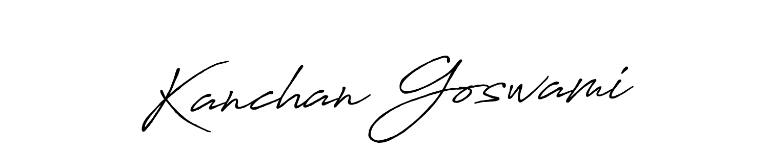 if you are searching for the best signature style for your name Kanchan Goswami. so please give up your signature search. here we have designed multiple signature styles  using Antro_Vectra_Bolder. Kanchan Goswami signature style 7 images and pictures png