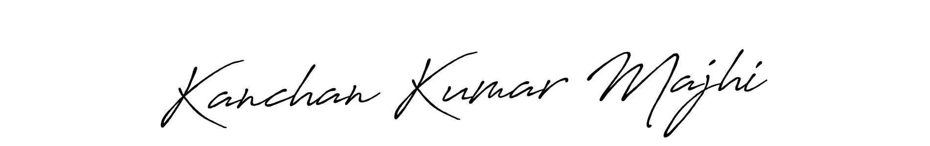 How to make Kanchan Kumar Majhi name signature. Use Antro_Vectra_Bolder style for creating short signs online. This is the latest handwritten sign. Kanchan Kumar Majhi signature style 7 images and pictures png
