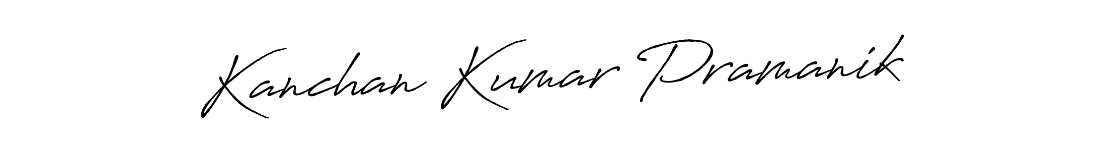 How to make Kanchan Kumar Pramanik signature? Antro_Vectra_Bolder is a professional autograph style. Create handwritten signature for Kanchan Kumar Pramanik name. Kanchan Kumar Pramanik signature style 7 images and pictures png